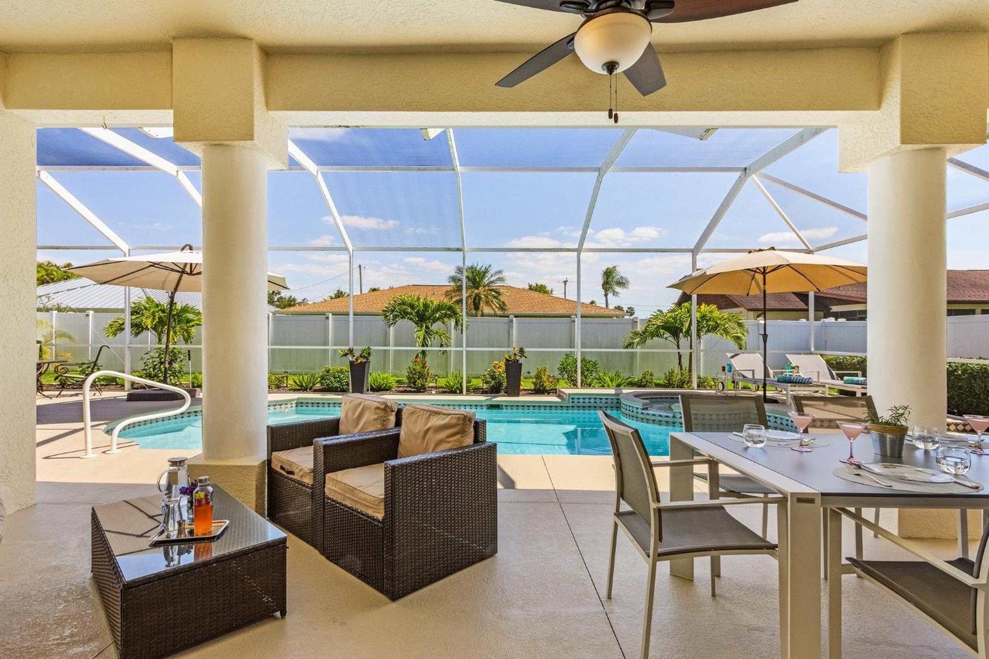 Villa-Haze, Lots Of Privacy, Solar & Electric Heated Pool And Spa Cabo Coral Exterior foto